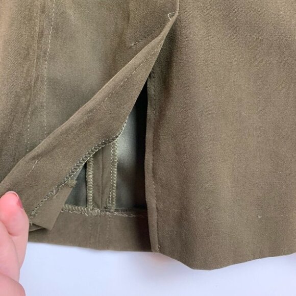 Joseph Ribkoff Vintage Olive  Green Dress Size Vintage 12 Work Wear - Picture 9 of 9